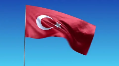 Turkish flag Stock Footage 10820988