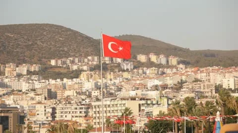 Turkish flag Video stock 11340069