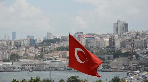 Turkish Flag. Stock Footage 32413469