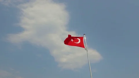 Turkish Flag Stock Footage 82392595