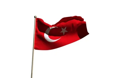 Turkish Flag Stock Footage 90854460