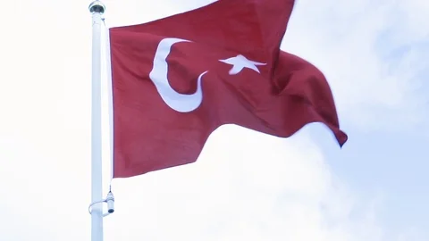 Turkish Flag 库存影片 100521009
