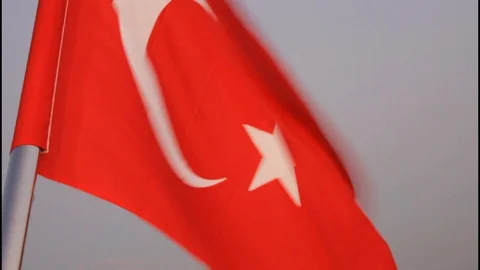 Turkish flag Stock Footage