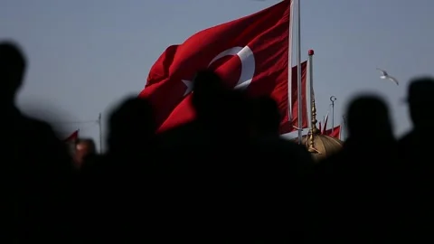 Turkish flag Stock Footage 134134116