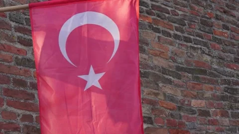 Turkish flag Stock Footage 157393694
