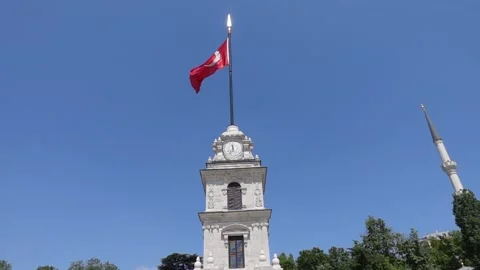 Turkish Flag Stock Footage 196180659