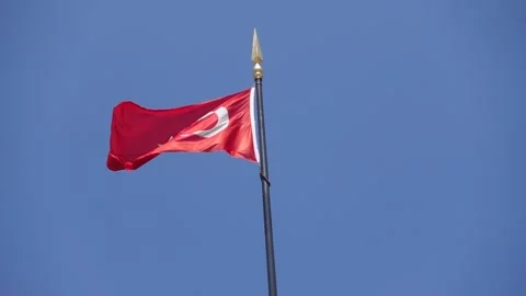 Turkish Flag Stock Footage 196180670