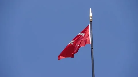 Turkish Flag Stock Footage 196180774