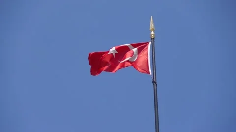 Turkish Flag Stock Footage 196180775