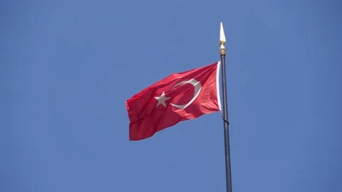 Turkish Flag Stock Footage 196180777