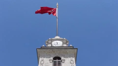 Turkish Flag Stock Footage 196181424
