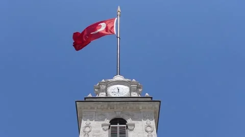 Turkish Flag Stock Footage 196181425
