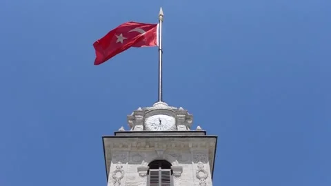 Turkish Flag Video stock 196182029