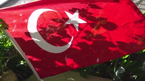 Turkish Flag Video stock 196195370