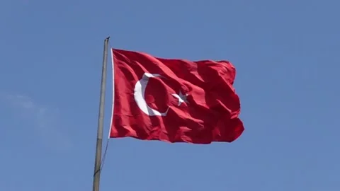 Turkish Flag Video stock 196642677