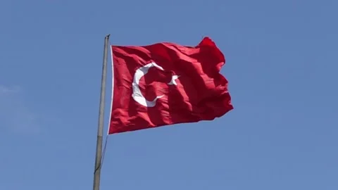 Turkish Flag Video stock 196643055