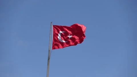 Turkish Flag Video stock 196643272