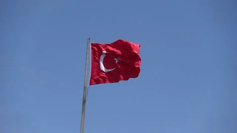 Turkish Flag Video stock 196643488