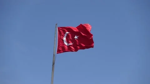 Turkish Flag Video stock 196643712