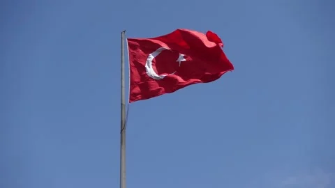 Turkish Flag Video stock 196644685