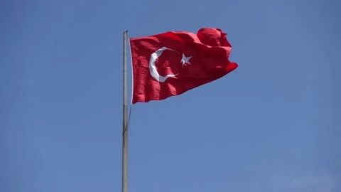 Turkish Flag Video stock 196644824