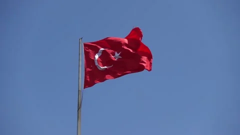 Turkish Flag Video stock 196644975