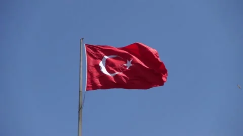 Turkish Flag Video stock 196645256