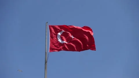 Turkish Flag Video stock 196645393