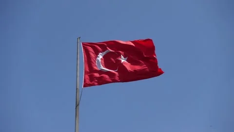 Turkish Flag Video stock 196645514