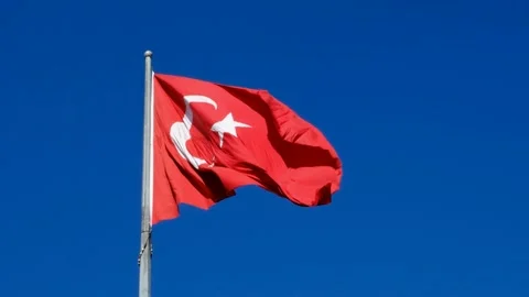 Turkish flag Stock-Footage 230925322