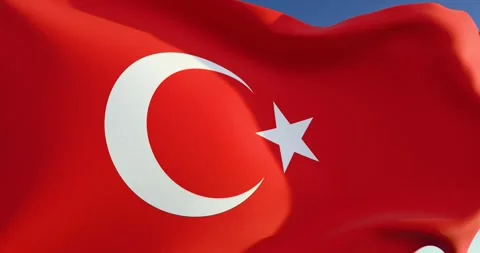 Turkish flag Video stock 300207808