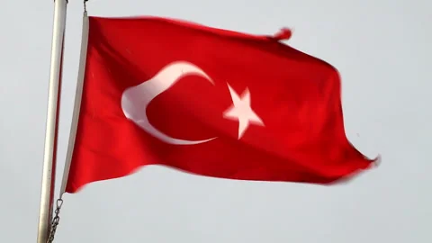 Turkish Flag Stock Footage 327568184
