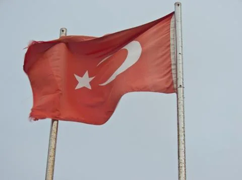 Turkish flag Stock Photos