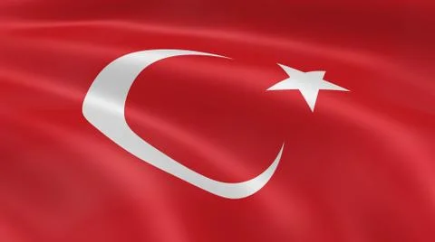 Turkish flag 스톡 사진