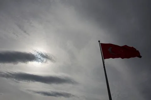 Turkish flag Stock Photos