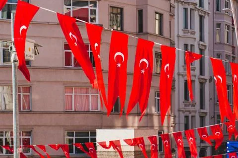 Turkish flag Stock Photos