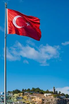 Turkish flag Stock Photos