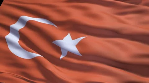 Turkish flag ripple Video stock 8860674