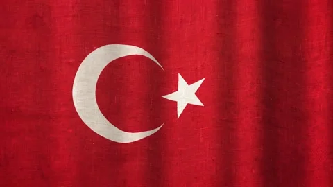 Turkish flag ripples in the breeze Stock Footage 340180264