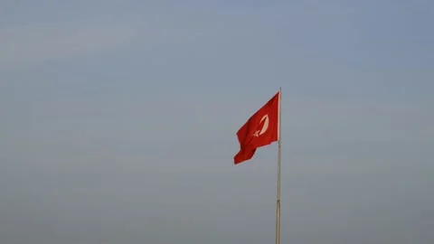 A Turkish flag rippling in the sky with the wind, the flag of the republic of 스톡 동영상 130540965