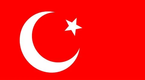Turkish flag. Turkey vector icon. Region emblem. Stock Illustration