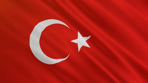 Turkish flag is waving rendering. Stock Footage 100262446