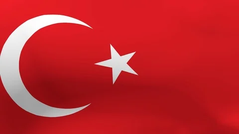 Turkish flag waving in wind 스톡 동영상 106134523