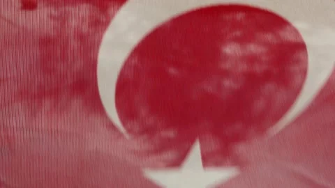 Turkish flag waving in the wind Video stock 194723098