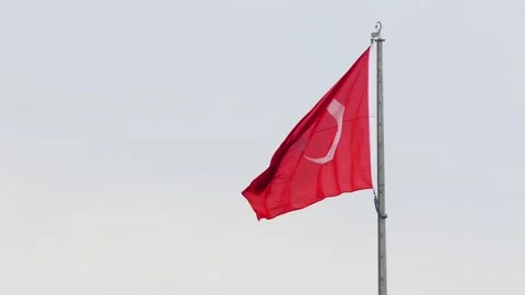 Turkish flag waving in the wind Stock-Footage 242331913