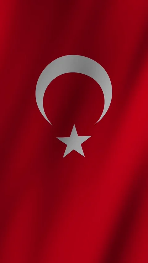 Turkish flag waving in the wind, representing the national pride of Turkey Video stock 304627679