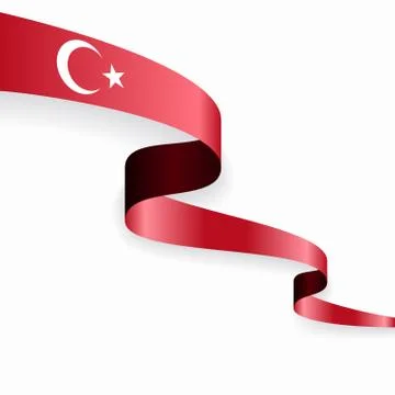 Turkish flag wavy abstract background. Vector illustration. Stock Illustration