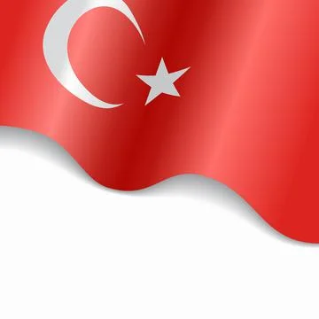 Turkish flag wavy abstract background. Vector illustration. Stock Illustration
