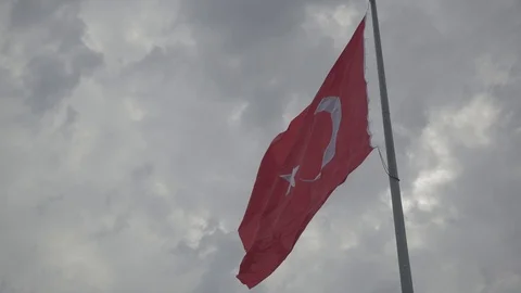 Turkish Flag_1 Stock Footage 93999353
