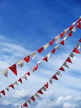 Turkish flags Stock Photos